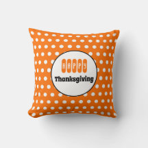 Orange och vit prickig Thanksgiving