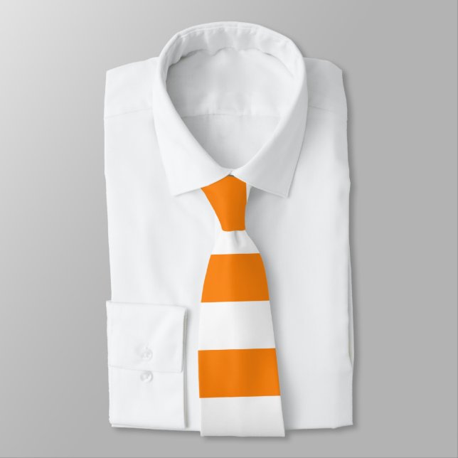 Orange och vit Rand Tie Slips (Bunden)