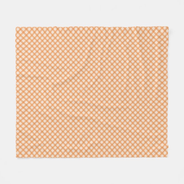 orange och vit rutig mönster fleecefilt (Framsidan (Horisontell))
