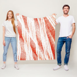 Orange och vit vävd Fouta textil Fleecefilt