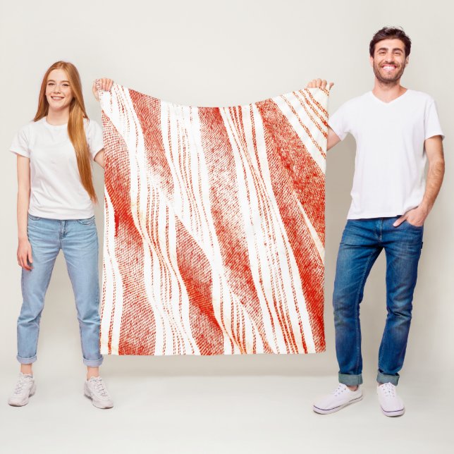 Orange och vit vävd Fouta textil Fleecefilt (På plats)