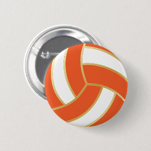 Orange och vit volleyboll knapp