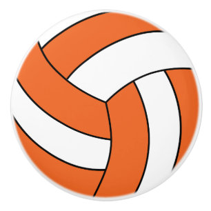 Orange och vit volleyboll knopp