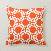 Orange och vita cirklar Geometric Mönster