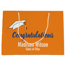 Orange och vita Grattisar Studenten