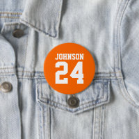 Orange och Vita Idrottsmannen Namn Jersey-nummer