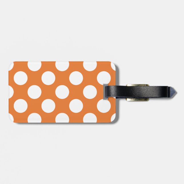 Orange och Vita Polka dots Bagagebricka (Baksida Vågrät)