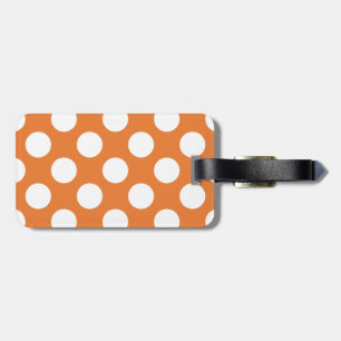 Orange och vita prickar bagagebricka