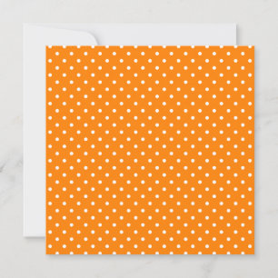 Orange och vita prickar Blank Inbjudningar