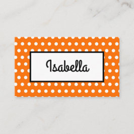 Orange och vita prickar Thanksgiving Placeringskort