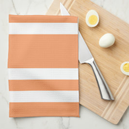 Orange och Vita Rand Kökshandduk
