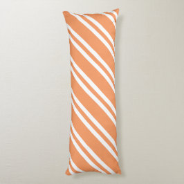 Orange och Vita Rand Kroppskudde