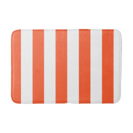 Orange och vita ränder badrumsmatta