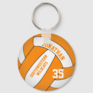orange och vita volleybolllag färg-pojkar nyckelring