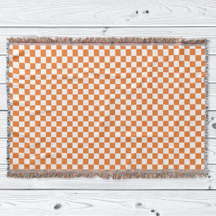 Orange och vitkontroll filt