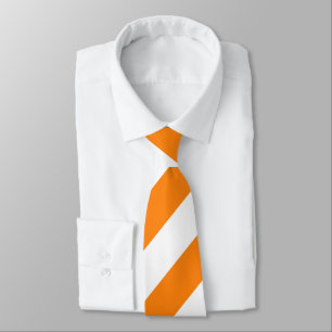 Orange och vitstripe Necktie Slips