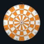 Orange och vitt darttavla<br><div class="desc">Orange- och Vita dagskartong</div>