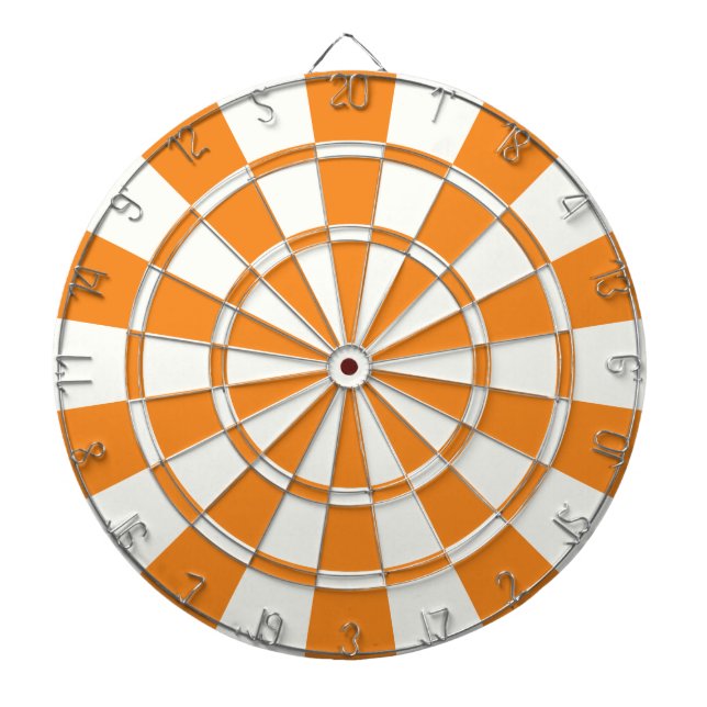 Orange och vitt darttavla (Framsidan)
