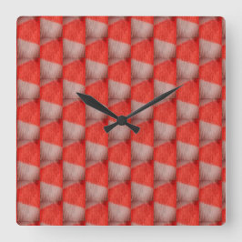 orange och vitt fyrkantig klocka