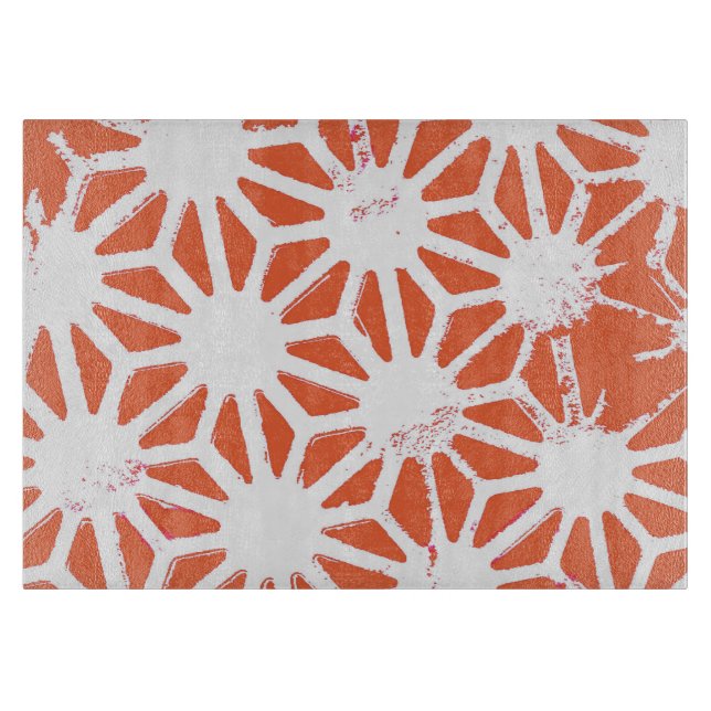 Orange och vitt geometriskt mönster (Framsidan)