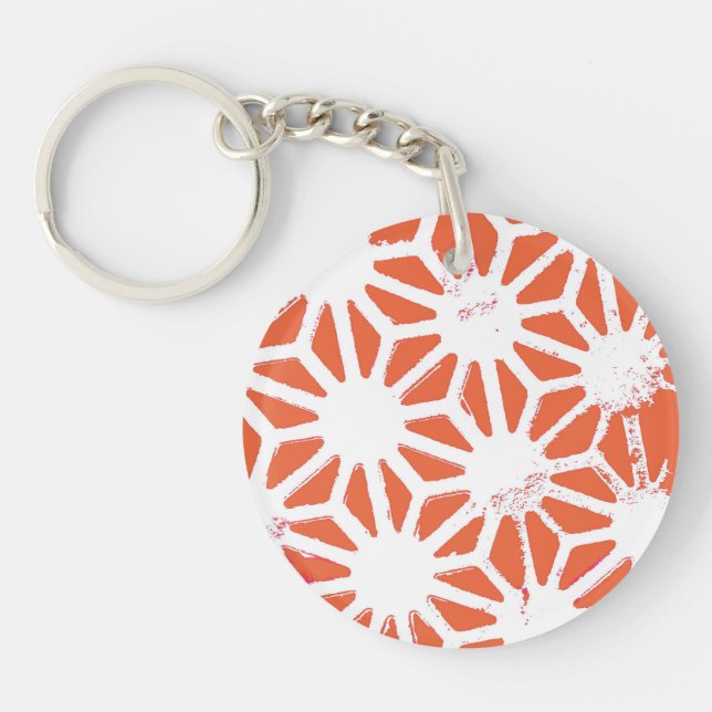 Orange och vitt geometriskt mönster (Framsidan)