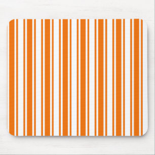 Orange och vitt kandy rand musmatta
