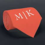 Orange och vitt | Modern Monogram Slips<br><div class="desc">Den här moderna designen har en bakgrund för Orangen av rik,  med initialer i fet vit text för ett utseende som är enkelt och snyggt,  men ändå professionell.</div>