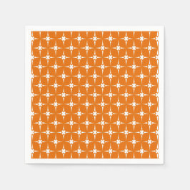 Orange Och Vitt Mönstrat Pappersservett