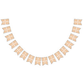 orange och vitt tapet med blommigt vimplar