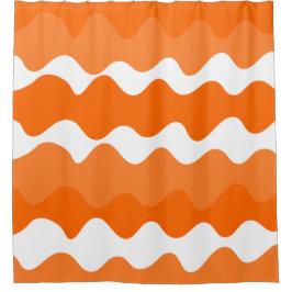 Orange och vitt vågrät vinkarare mönster