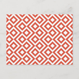 Orange och White Meander Vykort