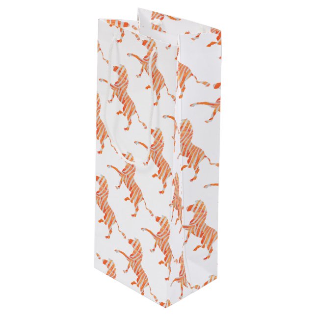 Orange och White Zebra Silhouette (Framsidan Vinklad)