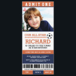 Orange ocker Pub Mitzvah-Inbjudningskorten Inbjudningar<br><div class="desc">Fotbollarna i inbjudningskorten pub mitzvah är coola och roligt!  De ser ut som en sport biljett för att fira säsongens evenemang.</div>