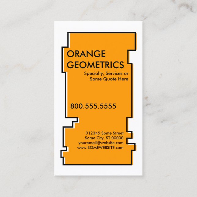 orange oddRex Visitkort (Framsida)