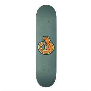 Orange ödla för lång svan med fläckar som drar skateboard bräda 20 cm
