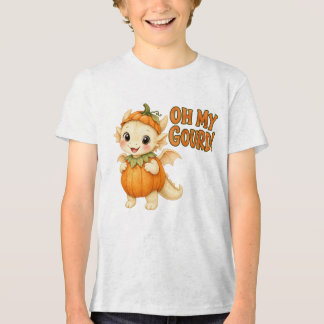 Orange Oh My Gourd! Söt Halloween-drake för barn T Shirt
