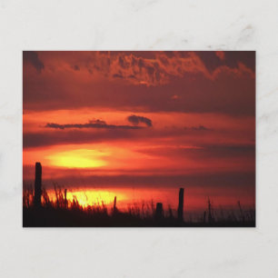 Orange Oklahoma Sunrise on Plains Ligcape Vykort