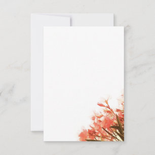 Orange Oleander Blommor Blommig Script Bröllop Tack Kort