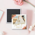 Orange Oleander Flowers Foto Tack Bröllop Magnet<br><div class="desc">Orange Oleander Flowers Foto Tack Bröllop magnet. Fotomagnet bröllop med bröllop-foto,  brid och groom namn och bröllop. Anpassa med ditt foto från bröllop och annan information. En elegant och blommigt tack till er magnet - underbar som gåva till era gäster i bröllop.</div>
