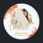 Orange Oleander Flowers Foto Tack Bröllop Magnet<br><div class="desc">Orange Oleander Flowers Foto Tack Bröllop magnet. Fotomagnet bröllop med bröllop-foto,  brid och groom namn och bröllop. Anpassa med ditt foto från bröllop och annan information. En elegant och blommigt tack till er magnet - underbar som gåva till era gäster i bröllop.</div>