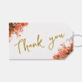 Orange Oleander Flowers på Beach Wedding Tack Presentetikett