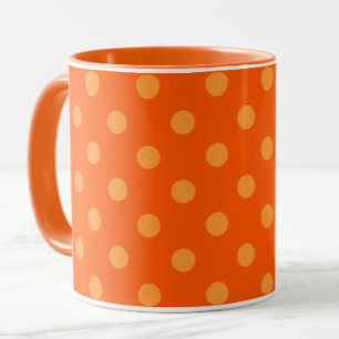 Orange om djupa Orangen Polka dots Mönster Mugg