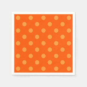 Orange om djupa Orangen Polka dots Mönster Pappersservett