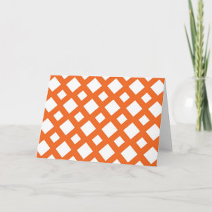 Orange om vit tack kort