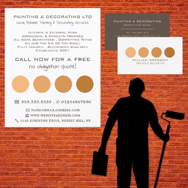 Orange Ombre Circles, Painter & Decorator Reklamblad (Skapare uppladdad)