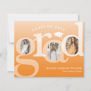 Orange Ombre GRAD Budget Studenten meddelande
