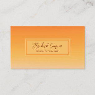 Orange Ombre Sunset Visitkort