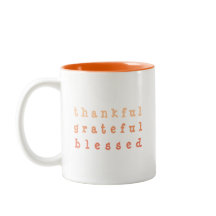 Orange Ombre tacksam tacksam välsignad