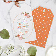 Orange Ömtålig Blommig Bröllopsdusch