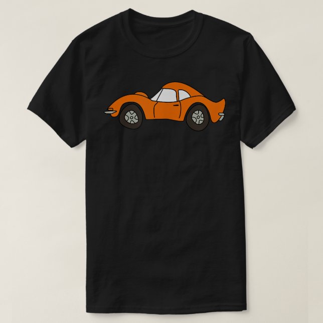 Orange Opel GT-Tecknad  T Shirt (Design framsida)